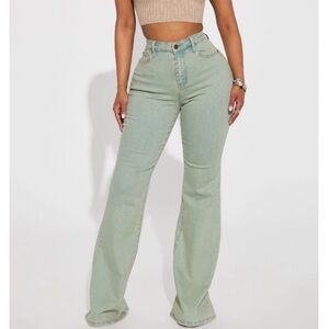 NEW Fashion Nova Light Green Jeans